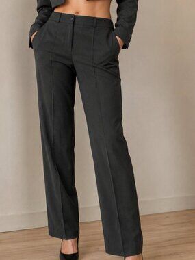 Avalin Charcoal Gray Slacks Size 10 Business Trousers Pants Straight Leg